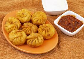 Fried Momos is a Traditional Dumpling Food From Nepal photo