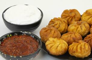 Fried Momos is a Traditional Dumpling Food From Nepal photo