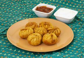 Fried Momos is a Traditional Dumpling Food From Nepal photo