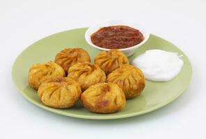 Fried Momos is a Traditional Dumpling Food From Nepal photo