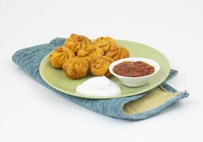 Fried Momos is a Traditional Dumpling Food From Nepal photo