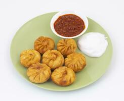 Fried Momos is a Traditional Dumpling Food From Nepal photo