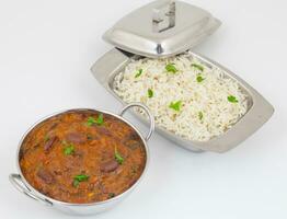 Rajma Chawal or Rajma Jeera Chawal Rice is a Traditional North Indian Food photo