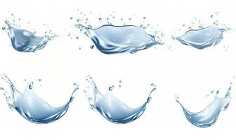 AI generated The water crown splashes with drops.Generative AI photo
