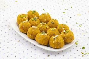 Indian Traditional Winter Sweet Food Methi Laddu photo