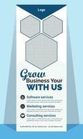 Unique and professional roll up banner design vector