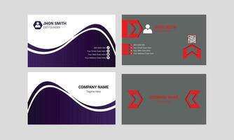 Modern and elegant business card design multiple design vector