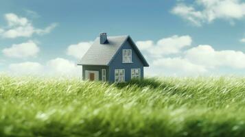 AI generated Green and environmentally friendly housing concept. AI Generated photo