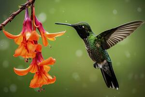 AI generated Hummingbird in Costa Rica. AI Generated. photo