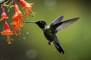 AI generated Hummingbird in Costa Rica. AI Generated. photo