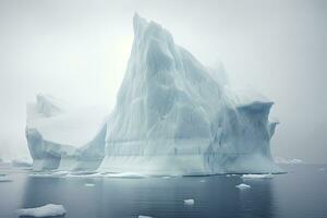 AI generated Iceberg in Greenland. AI Generated photo