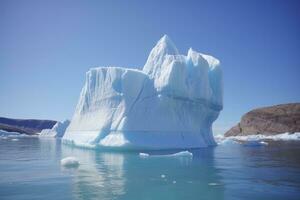 AI generated Iceberg in Greenland. AI Generated photo