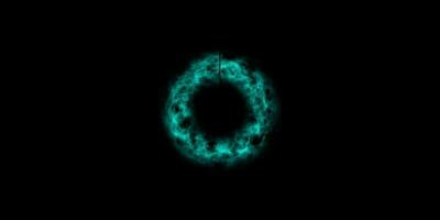 a blue ring on a black background animation video