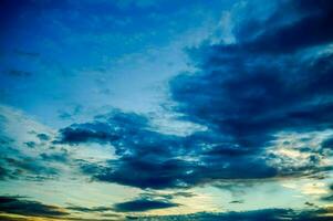 a cloudy blue sky photo