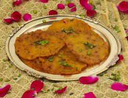 Indian Traditional Popular Sweet Food Malpua or Amalu Are Small Sweet Pancakes Traditionally Made During Festivals photo