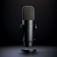 AI generated photo realist condenser microphone, studio condenser microphone.