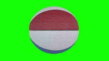 3d representación de baloncesto pelota video