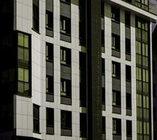 facade of a new modern multi-storey house photo