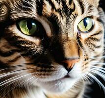AI generated Close up of cat eye. Generative AI photo