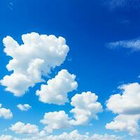 ai generado azul cielo con nubes foto