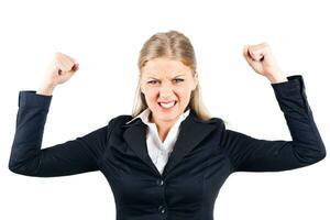 Image of angry businesswoman photo