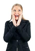 Image of excited businesswoman photo