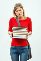 Angry female  student photo