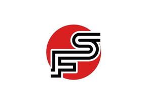 sf logo moderno gratis vector