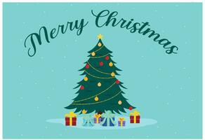 Merry Christmas background with Gifts design vector