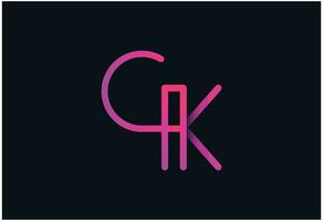 gradient CK abstract logo vector