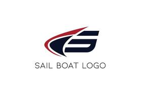 G logo with sail boat vector