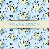 Seamless pattern background design, with foliage element style vector