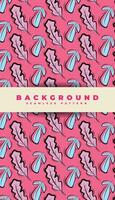 Seamless pattern background design, with foliage element style vector