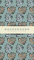 Seamless pattern background design, with foliage element style vector