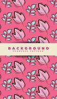 Seamless pattern background design, with foliage element style vector