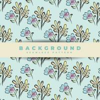 Seamless pattern background design, with foliage element style vector