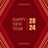 elegant and luxurious happy new year greeting social media post with dark red background vector
