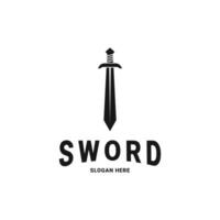 Sword silhouette icon vector logo concept design idea