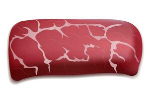 raw piece of meat cut into steaks vector illustration isolated on white background