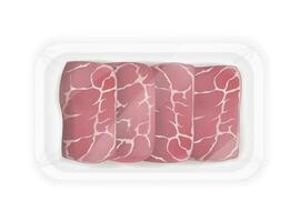 raw piece of meat cut into steaks vector illustration isolated on white background