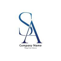 SA letter creative logo design icon vector