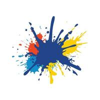 colorful ink splashes vector