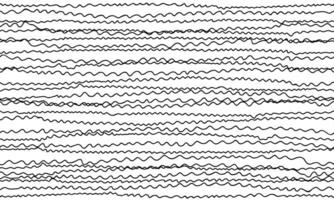 Seamless pattern with black horizontal waves on white background. Vector repeating texture. Hand-drawn horizontal curved lines. Best for fabric, wallpaper