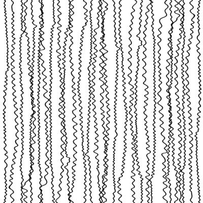 Seamless pattern with black waves on white background. Vector repeating texture. Hand-drawn vertical curved lines. Best for fabric, wallpaper