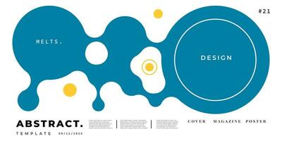 resumen conectado circulo forma moderno antecedentes. fluido y dinámica fondo modelo. derritiendo forma antecedentes. contemporáneo exposición póster diseño. vector