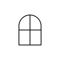 ventana línea icono dibujado con negro línea. vector ilustración para web sitios, aplicaciones, diseño, pancartas y otro propósitos