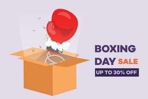 Boxing day sale shopping concept. Colored flat vector illustration isolated.