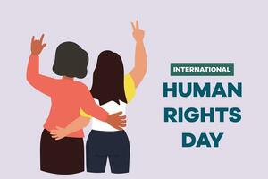 December 10, World Human Rights Day concept. Colored flat vector illustration isolated.