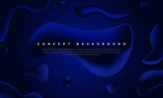 Abstract Blue Liquid Background with a Black Background vector