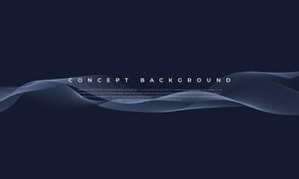 Abstract Wave Line dark blue Background vector